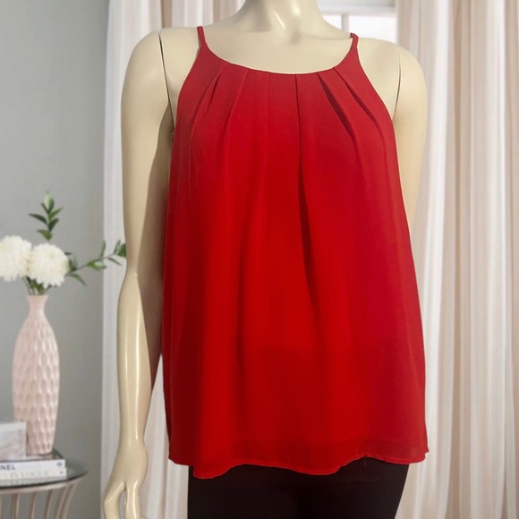 Size M | DNA Couture | Red Pleated Blouse/Top - Picture 3 of 16